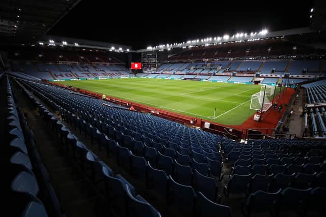 ON THE HORIZON: Leeds United will take on Aston Villa at Villa Park, above, on Wednesday, February 9. Photo by Naomi Baker/Getty Images.
