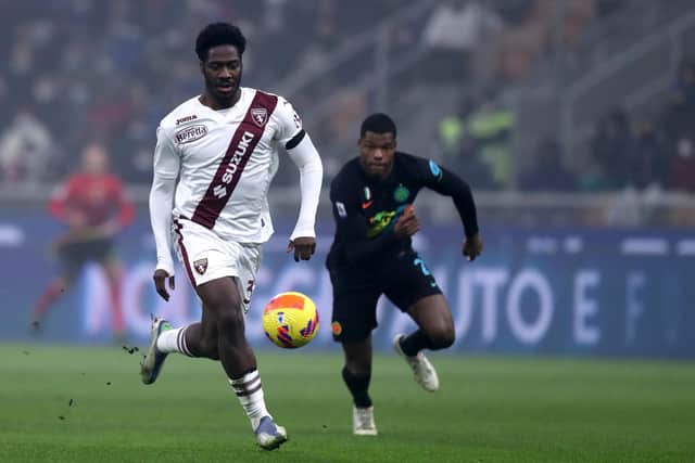 REPEATED LINKS: Reports in the Italian media continue to suggest that Leeds United are interested in signing Torino's versatile full back/wing back Ola Aina, left. Photo by Sportinfoto/DeFodi Images via Getty Images.