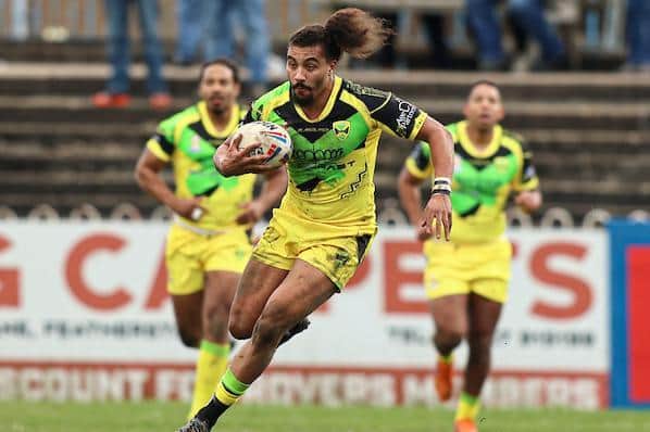 Ashton Golding, seen in action for Jamaica, is one of Stanningley's first team coaches. Picture by Paul Currie/SWpix.com.
