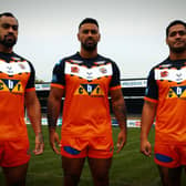 Mahe Fonua (left), Kenny Edwards (middle) and Bureta Faraimo (right) could all make their first Tigers appearance on Sunday. Picture by Castleford Tigers/Elite Pro Sports.