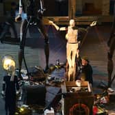 The immersive installation features several haunting animatronic sculptures. Picture: Jonathan Gawthorpe.