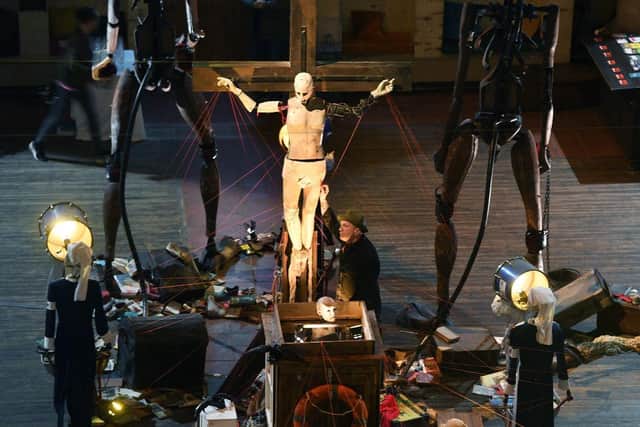The immersive installation features several haunting animatronic sculptures. Picture: Jonathan Gawthorpe.