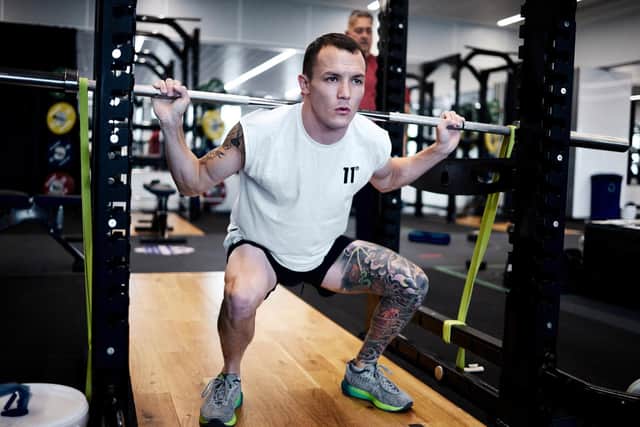 Josh Warrington in training.
Picture: Mark Robinson/Matchroom Boxing.