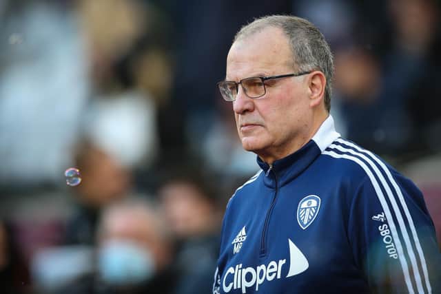 DIFFERENT VIEW - Marcelo Bielsa is besotted with his job at Leeds United and can imagine no better scenario than to be at Elland Road. Pic: Getty
