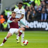 Leeds United full-back Junior Firpo in action at West Ham. Pic: Getty