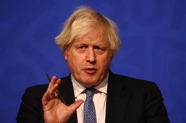 Britain's Prime Minister Boris Johnson has come under fire over 'party gate'. Pic: Adrian Dennis /AFP via Getty Images
