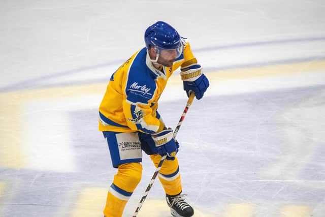 Captain Sam Zajac
 gave Leeds Knights hope with a third period reply, but it wasn't enough to stop defeat to Basingstoke. Picture: Bruce Rollinson