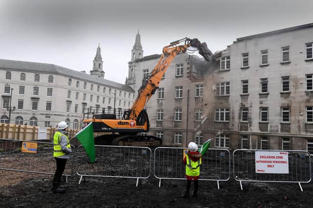 Leeds General Infirmary has seen a significant rise in false fire alarms, caused by ongoing demolition and building work (Photo: Simon Hulme)
