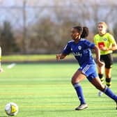Sandra Soares-Martins scored a brace to help Leeds United claim a 4-0 County Cup win over Harrogate Town. Pic: LUFC.