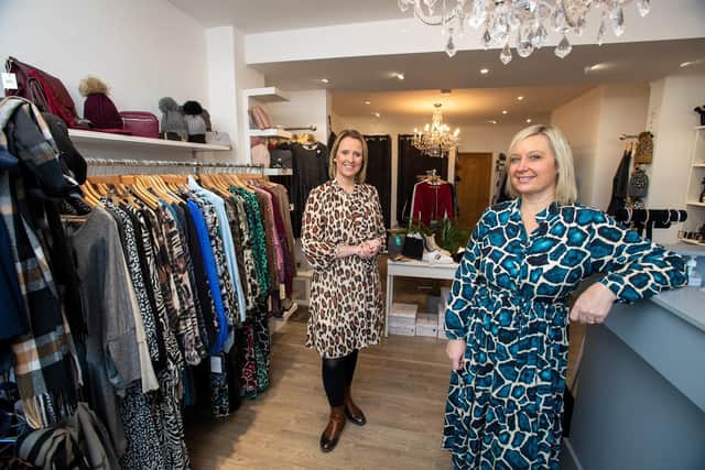 Katie Pitts, left, and her sister Karen Caton - owners of The Dressing Room boutique in Oulton (Photo: Bruce Rollinson)