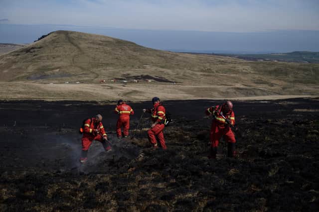 Firefighters spent three days bringing the moorland under control, at a cost of £410,000.