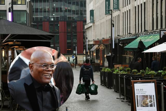 Greek Street, which is one of the locations rumoured, and, inset, Samuel L Jackson. Pictures: JPIMedia/Getty Images.