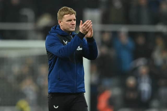 APPRECIATION: Of Leeds United head coach Marcelo Bielsa and the Whites style of play from Newcastle United boss Eddie Howe, above. Photo by PAUL ELLIS/AFP via Getty Images.