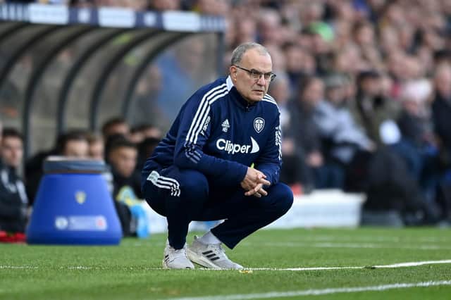 DECISIONS: Whites head coach Marcelo Bielsa has players returning from injuries but also new setbacks to contend with ahead of Saturday's Premier League clash against the Magpies. Photo by Michael Regan/Getty Images.