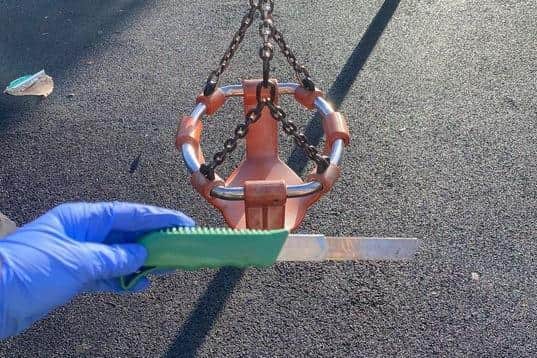 Police posted this photo of the knife