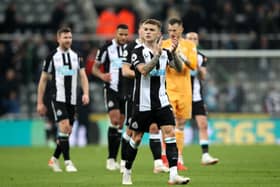 UPBEAT: Newcastle United's Kieran Trippier applauds the Magpies fans after the 1-1 draw at home to Watford. Photo by Ian MacNicol/Getty Images.