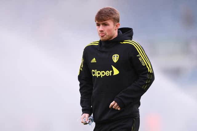 CHECKING IN: Teenage Leeds United forward Joe Gelhardt on the Elland Road pitch upon his return from an ankle injury ahead of Saturday's clash against Newcastle United. Photo by Stu Forster/Getty Images.