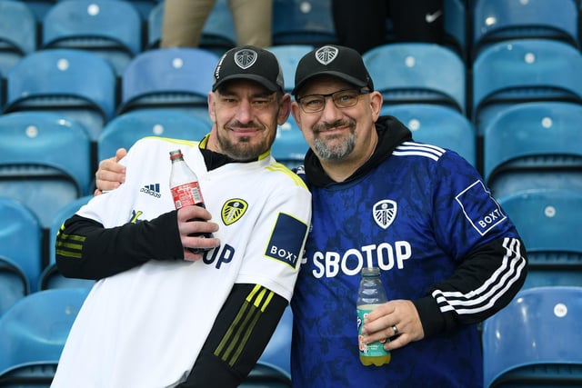 Drinks in the Elland Road stands.