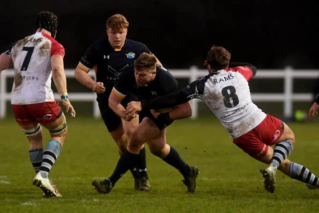 Leeds Tykes' Dom Hardman breaks through the Rams defence. Picture: Simon Hulme