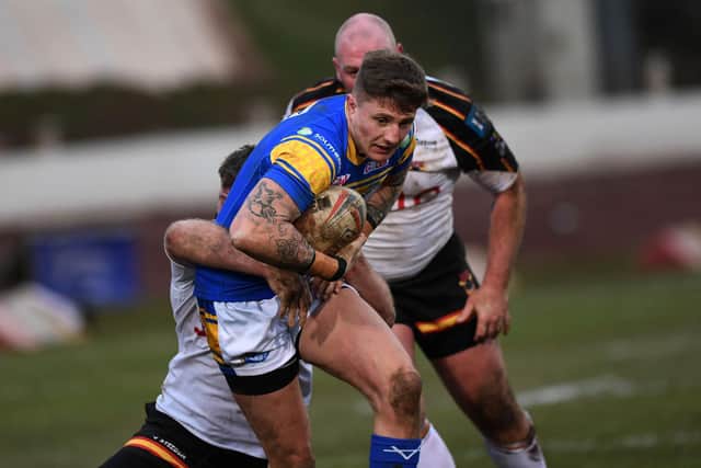 Liam Sutcliffe captained Rhinos on his return from a knee injury. Picture by Jonathan Gawthorpe.