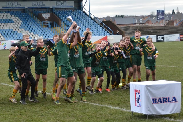 West Hull Raiders celebrate their final victory. Picture: Rob Hare