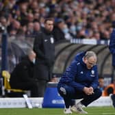 SETBACK: Whites head coach Marcelo Bielsa, above left, admitted the defeat to the Magpies was a very important opportunity missed for his Leeds United side. Photo by Stu Forster/Getty Images.
