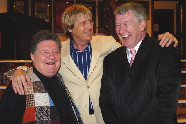 All the laughter - Tony Jo (right) with Joe Longthorne and Johnnie Casson (right) in 2008