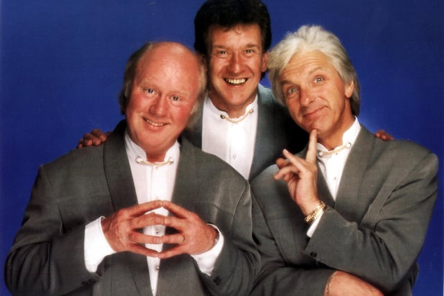 Tony Jo is pictured centre with Grumbleweeds, the late Graham Walker and Robin Colville, 1998