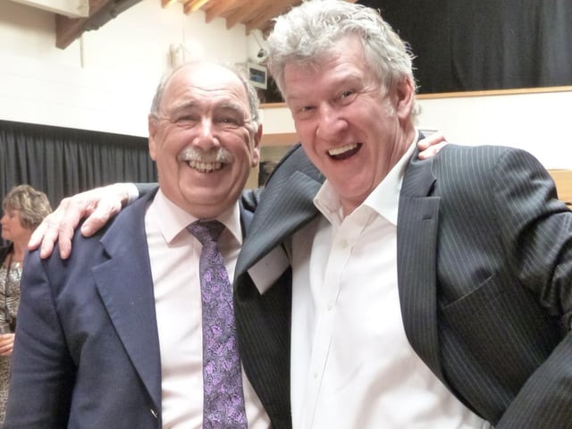 With Neil Thompson (left) at the Grand Theatre