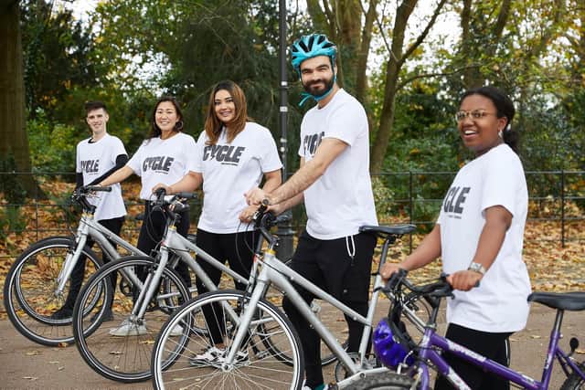 A team of five cyclists take to the great outdoors to complete their challenge for last year's Cycle for Smart Works.