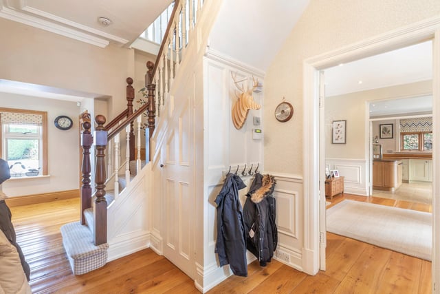 Enter into the light-filled hallway and into the modernised and tastefully decorated house.
