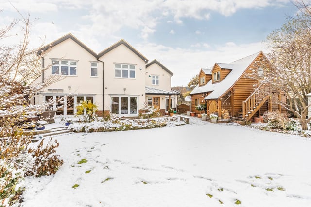 The property’s grounds stretch to roughly 0.5 acres. The majority of the landscaped grounds are found to the property’s rear. There is a gravel terrace, decked patio having fitted heater and extensive lawns, ideal for summer entertaining and children’s games.
