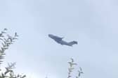 The aircraft pictured flying over Leeds