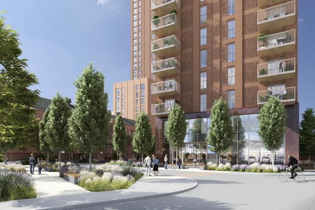 Plans have been submitted to build a new apartment block on the site of a former car park in Leeds South Bank.