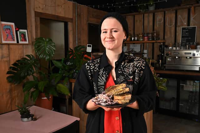 Bex Dawson is the co-owner of Punk Vegan in Hyde Park (Photo: Bruce Rollinson)