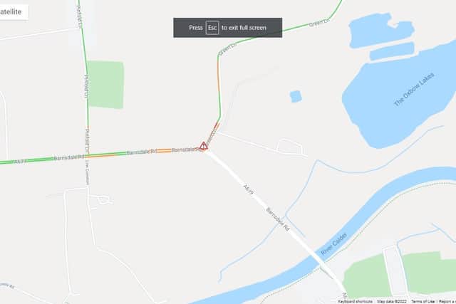 The crash happened at about 7.20am on the A639 between Methley and Castleford (Photo: AA)
