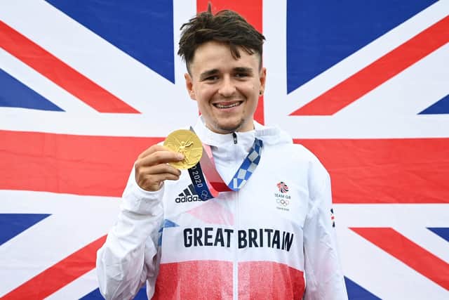 Tom Pidcock of Great Britain wins the men's cross-country race and is crowned Olympic Champion (Picture: SWPix.com)