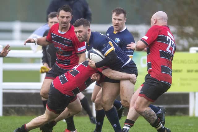 Harry Robinson scored Leeds Tykes' try in their 17-13 defeat to Sale on Saturday. Picture: Tony Johnson.