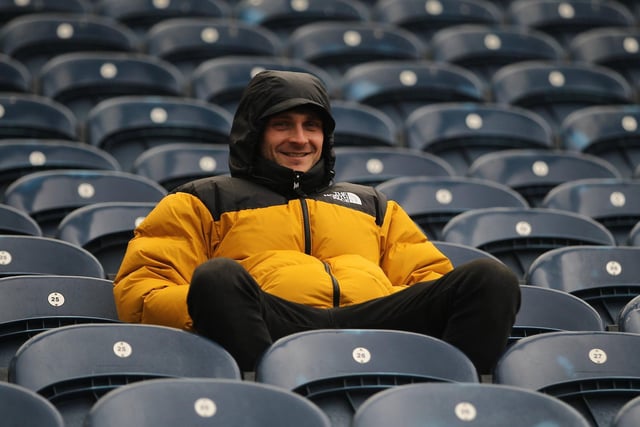 This Preston fan was an early arrival for the Bristol City game