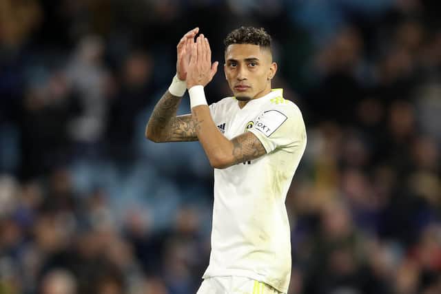 Leeds United winger Raphinha at Elland Road. Pic: Getty