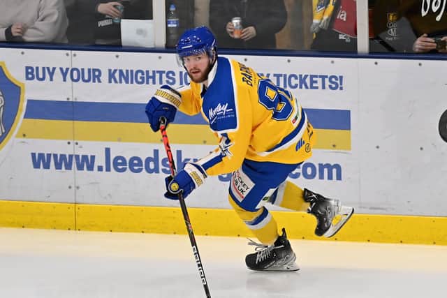 Adam Barnes scored twice for Leeds Knights as they swept third-placed Milton Keyens Lightning aside 8-2 on Sunday. 
Picture: Bruce Rollinson