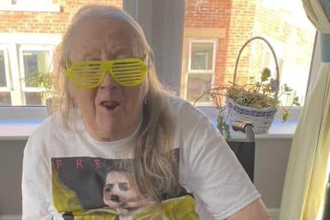 Queen superfan Sandra Townshend, 77, is a resident at Wykebeck Court Bupa Care Home in Leeds