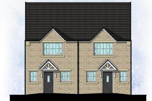 These drawings show what the houses would like. Leeds Civic Trust said they look "very suburban".