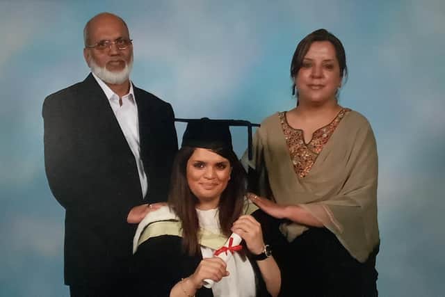 Yasmin and Mohammed Javed pictured with their daughter Fawziyah.