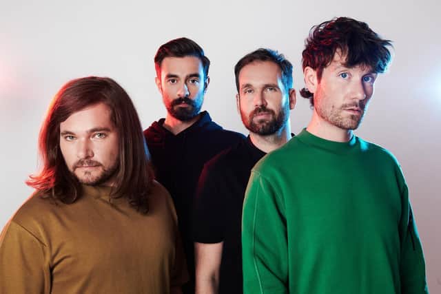 From right to left: Bastille's Dan Smith, Will Farquarson, Kyle Simmons and Chris Wood