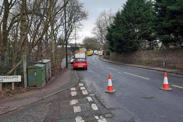 Police closed off a section of New Line during the incident in Greengates.