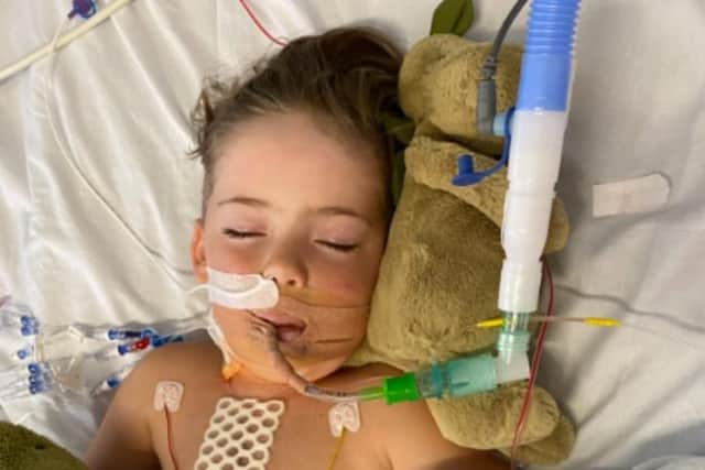 Five-year-old Luca Fox has had eight heart surgeries so far