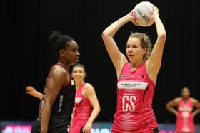 ON THE ATTACK: Leeds Rhinos Netball's new signing Sigi Burger in action for her former club London Pulse. Picture: Morgan Harlow/Getty Images.