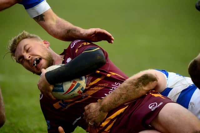 Batley's James Meadows who misses this weekend's game after being hurt in the win over Halifax. Picture by James Hardisty.