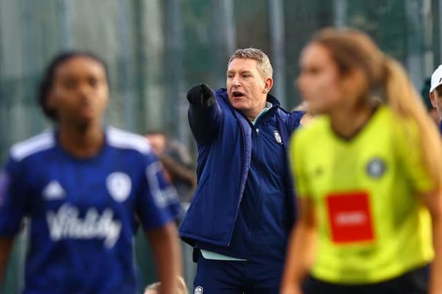 Leeds United Women head coach Dan O'Hearne. Pic: LUFC.